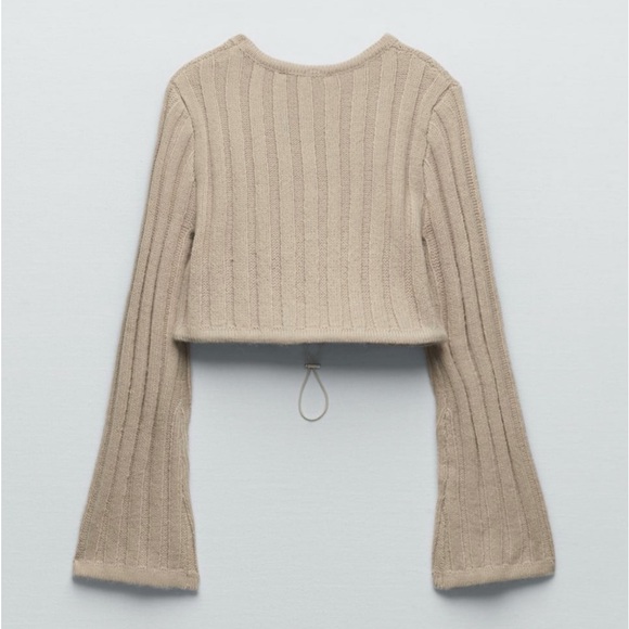 Zara Rib Knit Crop Sweater Size Small - Picture 3 of 5